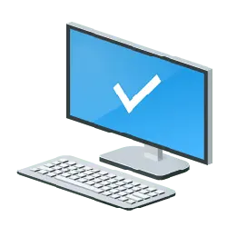 Computer Monitor and Keyboard - office - High Resolution PNG
