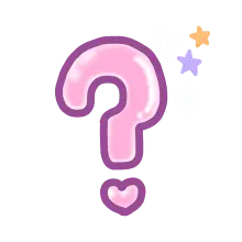 Pink Question Mark - shining - Transparent Layer PNG