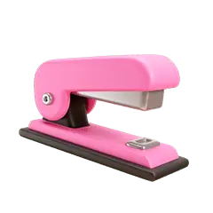 Pink Stapler - simple design - Transparent Background PNG