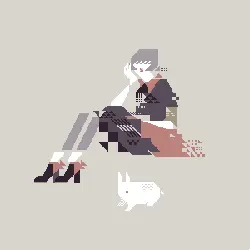 Pixel Art Illustration - geometric - No Background PNG