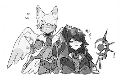 Fox and Cat Ear Girl - magic - Free Download PNG