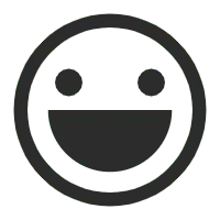 Smiley Face Emoji - gray outline - Free Download PNG
