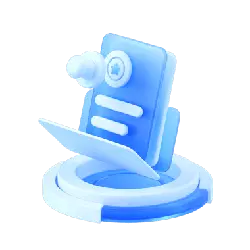 Blue Button Device - simple - Transparent Background PNG