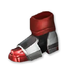 Red Mechanical Boot - robotic - Transparent Background PNG