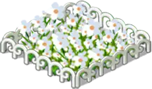 White Fence Flower Bed - garden - PNG