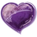 Purple Heart Shaped Glass Ball - heart shape - No Background PNG