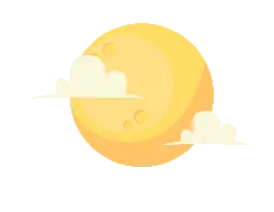 Moon and Clouds - No Watermark PNG