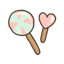 Lollipop - heart shape - sweet - Transparent Background PNG