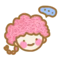 Pink Curly Hair Girl - girl - PNG Images