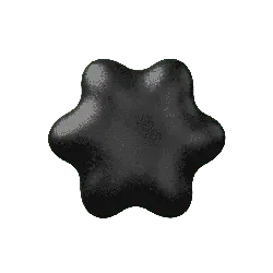 Black Irregular Shape Object - metallic texture - High Resolution PNG