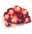 Glowing Ruby - red - Transparent Background PNG