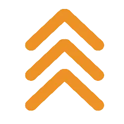 Three Arrows Logo - orange - PNG