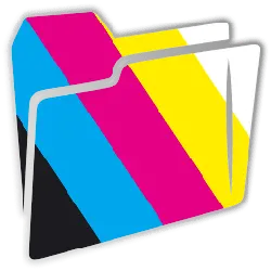 Colorful Folder - icon - Transparent Layer PNG
