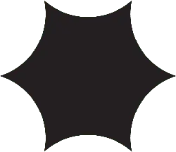 Black Star Shape Pattern - symmetrical - Free PNG