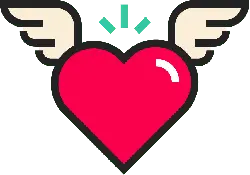 Heart with Wings - romance - symbol - PNG Images