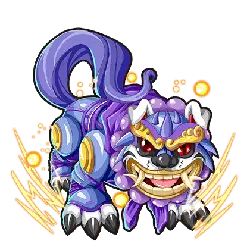 Purple Thunder Lion Beast - lion - No Background PNG