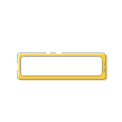 Yellow Rectangle - outline - Transparent Background PNG