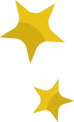 Yellow Stars - graphic design - High Resolution PNG