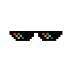 Pixel Glasses - pixel art - PNG Images