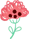 Abstract Flower - pink - black - Free Download PNG