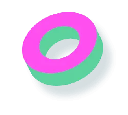 Colorful Ring Object - graphic design - No Background PNG