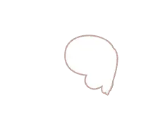 White Speech Bubble - graphic design - PNG