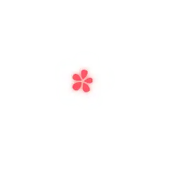Five-Petal Flower - red - Free Download PNG
