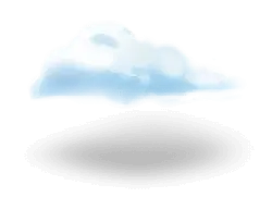 Cloud - blue - No Background PNG