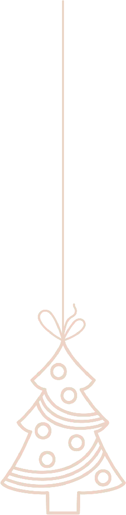 Christmas Tree Decoration - line art - PNG