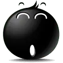 Surprised Emoji - black - Free PNG