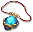 Blue Gem Necklace - blue - High Resolution PNG