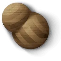 Wooden Double Sphere Ornament - ornament - No Watermark PNG