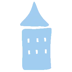 Blue House - residential - Free PNG