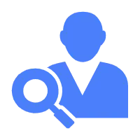 Search Person - magnifying glass - Transparent Background PNG