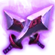 Double-bladed Sword - purple - PNG