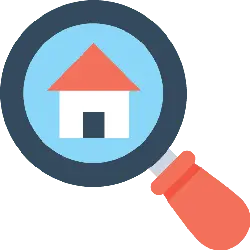 House in a Magnifying Glass - magnifying glass - No Background PNG