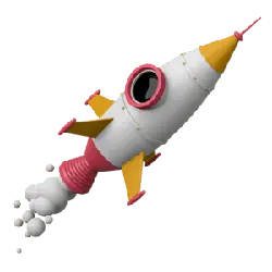 Cartoon Rocket - flying object - High Quality PNG