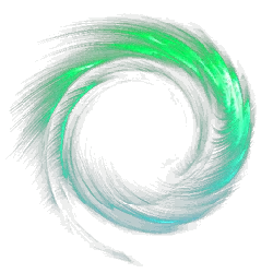 Green Spiral Light Effect - rotating - High Resolution PNG