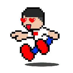 Pixel Love Character - pixel art - No Background PNG