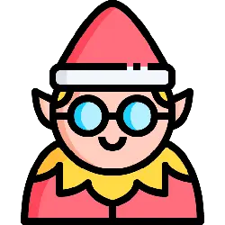 Christmas Elf - glasses - No Background PNG
