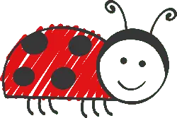 Ladybug - smile - Transparent Background PNG