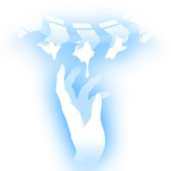 Glowing Hand - glow - Free PNG