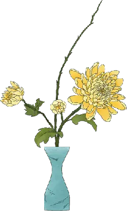 Chrysanthemum Arrangement - simple - PNG