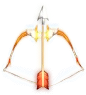 Glowing Bow and Arrow - magic - No Background PNG