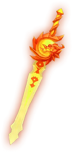 Dragon Fire Sword - magic - Transparent Background PNG