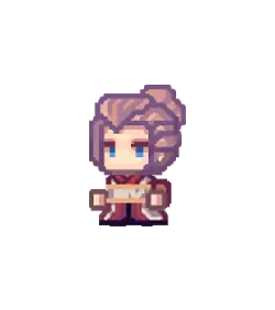 Purple-Haired Character - combat pose - Lossless PNG
