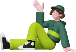 Green Cartoon Character - sporty - No Watermark PNG