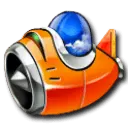 Orange Plane - flying vehicle - Free PNG