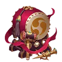 Fire Spirit Drum - game prop - No Background PNG