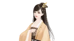 Ancient Chinese Woman - Curated PNG - hair accessory